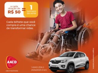 Doação Premiada AACD 2025: Doe e concorra Renault Kwid.