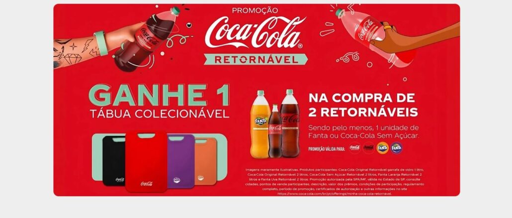Promoção Tábua Coca-Cola Retornável Promoção Tábua Coca-Cola Retornável: Compre e ganhe em SP.