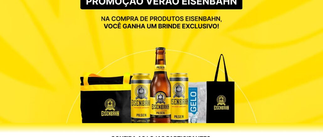 Promoção Verão Eisenbahn 2025 Promoção Verão Eisenbahn 2025: Compre e troque por brindes exclusivos.