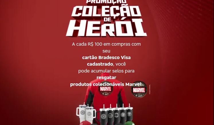 Promoção Visa Bradesco Coleção de Herói Promoção Visa Bradesco Coleção de Herói: Participe e colecione!