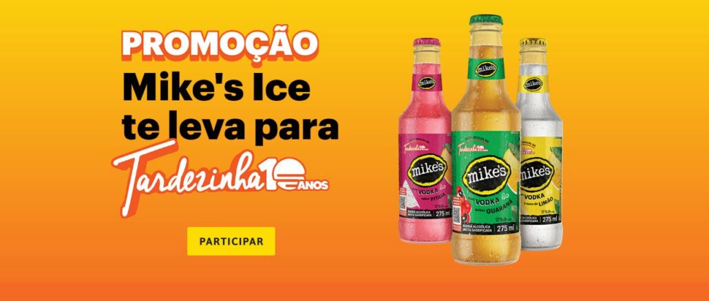 PROMOÇÃO MIKE'S TARDEZINHA 10 ANOS 2025: Participe e concorra a chance de conhecer o cantor Thiaguinho.