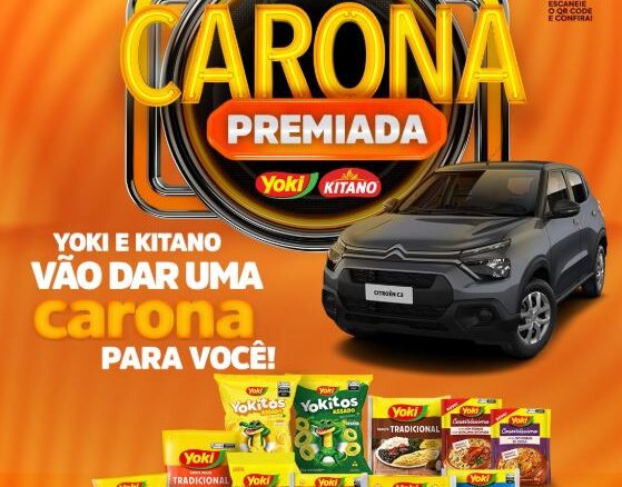 Promoção Carona Premiada Super Muffato com Yoki e Kitano Promoção Carona Premiada Super Muffato com Yoki e Kitano: Concorra C3 0km