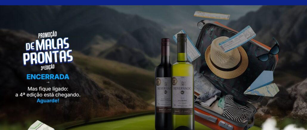Promoção De Malas Prontas Marcus James 4a Edição 2025: Concorra vale-compras e vale-viagem CVC