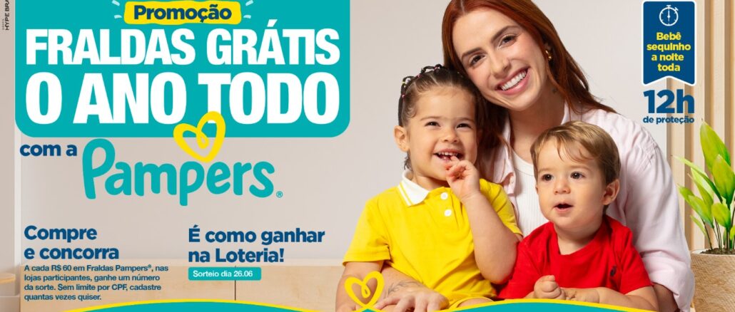 Promoção Fraldas Pampers Grátis o ano todo com Dunorte e Supergiro no Amazonas e Roraima Promoção Fraldas Pampers Grátis o ano todo com Dunorte e Supergiro no Amazonas e Roraima: Compre acima de 60 reais e concorra!