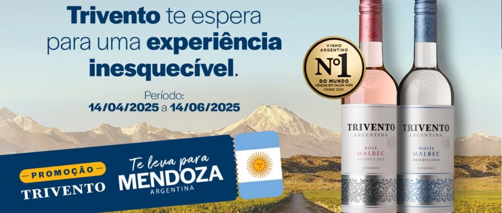 Promoção Trivento Malbec te leva pra Mendoza na Argentina Promoção Trivento Malbec te leva pra Mendoza na Argentina: Compre vinhos e concorra!