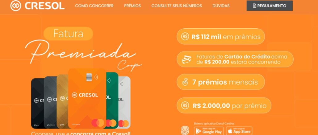 FATURA PREMIADA CRESOL FRONTEIRAS FATURA PREMIADA CRESOL FRONTEIRAS: Concorra prêmios de 2 mil reais