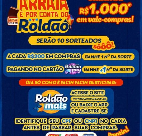 Promoção Arraiá Roldão 2025: Concorra mil reais em compras