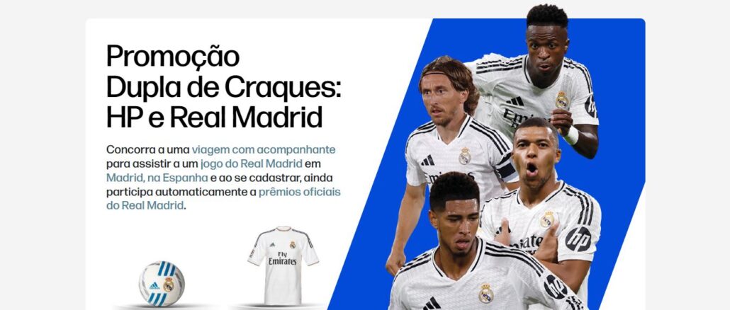 Promoção Dupla de Craques - HP e Real Madrid Promoção Dupla de Craques - HP e Real Madrid: Concorra viagem pra Madri