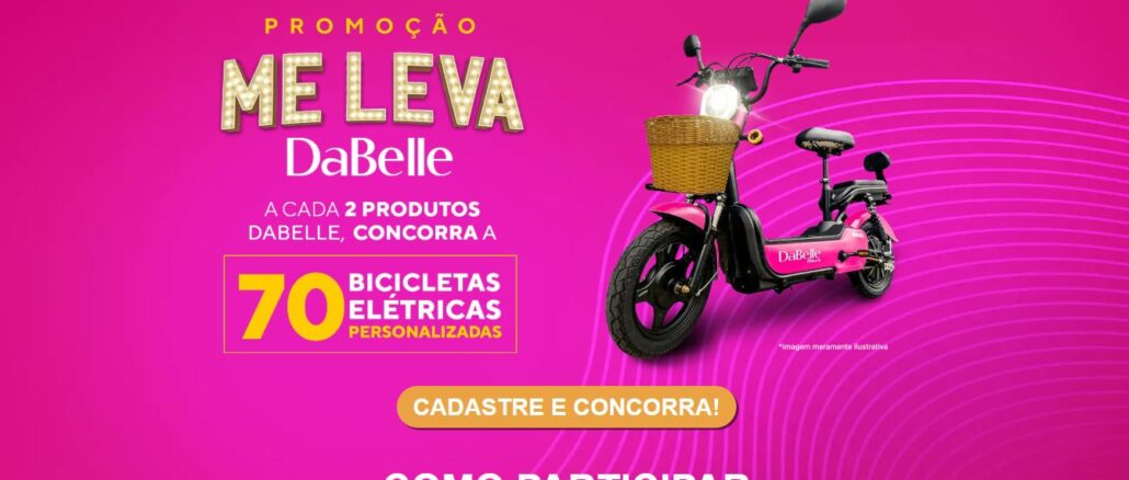 Promoção Me Leva DaBelle: Concorra 70 bicicletas elétricas