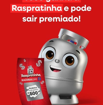 Raspratinha NacionalGás e BrasilGás Raspratinha NacionalGás e BrasilGás: Concorra recargas e prêmios de até 500 reais