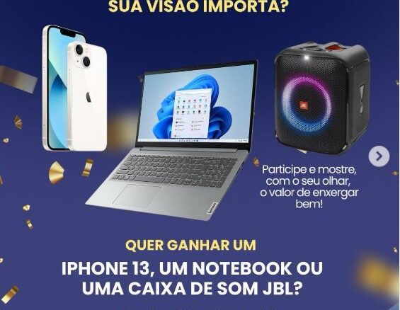 Concurso H. Olhos Oftalmologia 2025 em Minas Gerais Concurso H. Olhos Oftalmologia 2025 em Minas Gerais: Concorra celular, notebook e caixa de som