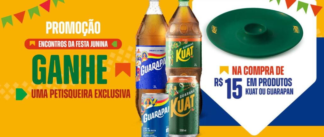 Promoção Encontros da Festa Junina - Guarapan e Kuat Promoção Encontros da Festa Junina - Guarapan e Kuat: Compre e troque por uma petisqueira