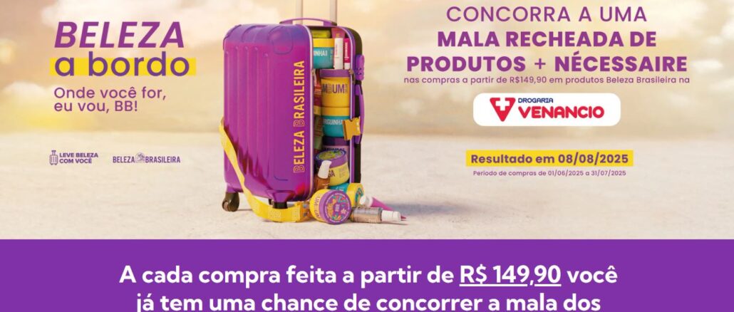 Promoção Leve Beleza com Você da Hidratei e Beleza Brasileira Promoção Leve Beleza com Você da Hidratei e Beleza Brasileira: Concorra malas recheadas de produtos da marca
