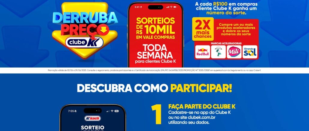 Sorteio Clube K Super Koch Supermercados em Santa Catarina Sorteio Clube K Super Koch Supermercados em Santa Catarina: Concorra prêmios de 10 mil reais