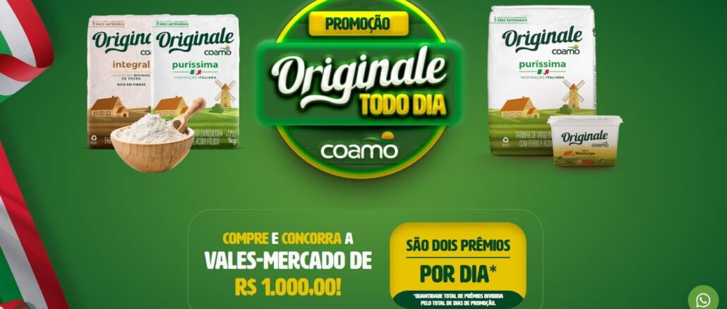 Promoção Originale Todo Dia Coamo Promoção Originale Todo Dia Coamo: Concorra vales-mercado