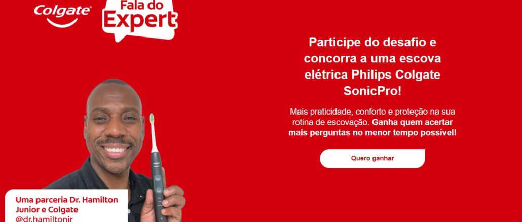 Concurso Colgate Fala do Expert Concurso Colgate Fala do Expert: Concorra 15 escovas elétricas