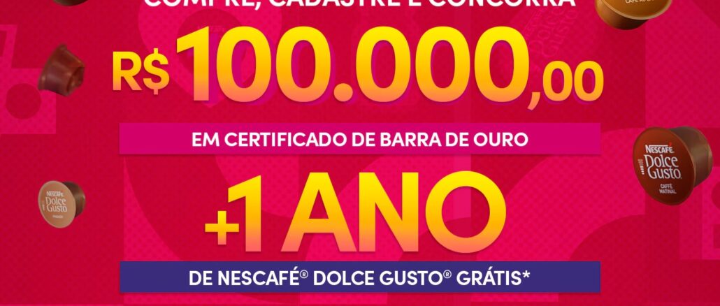 Promoção Dolce Lovers Nescafé Dolce Gusto: Concorra 100 mil reais