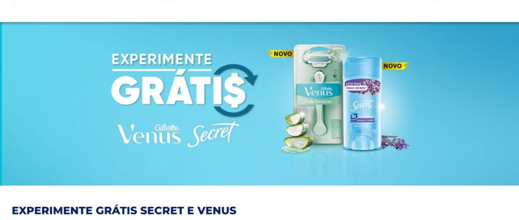 Promoção Secret Venus Grátis Promoção Secret Venus Grátis: Compre e cadastre-se para ter seu cashback