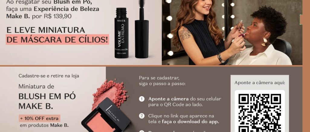 Amostra Grátis Boticário Make B. Mini Blush em Pó: Cadastre-se e retire na loja mais próxima de sua casa