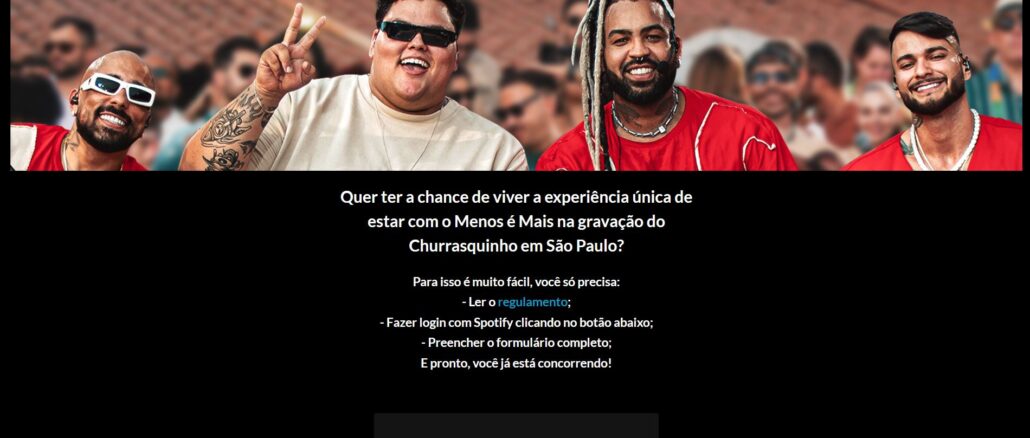 Concurso Menos é Mais Som Livre - Churrasquinho em São Paulo Concurso Menos é Mais Som Livre - Churrasquinho em São Paulo: Participe e concorra estar na gravação