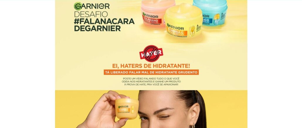 Desafio Garnier #FALANACARADEGARNIER Desafio Garnier #FALANACARADEGARNIER: Participe pelo Instagram ou TikTok e concorra!
