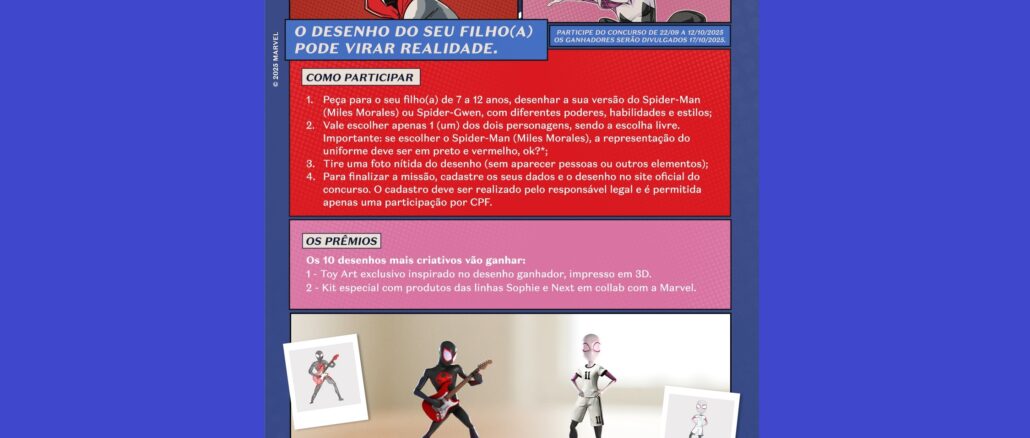 Promoção Minha Versão Aranha Boticário: Concorra toy art feito pelo seu filho, e kits Boticário
