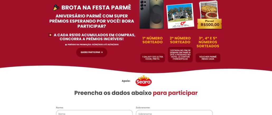 Promoção Brota na Festa Parmê no Rio de Janeiro Promoção Brota na Festa Parmê no Rio de Janeiro: Concorra celular e viagem