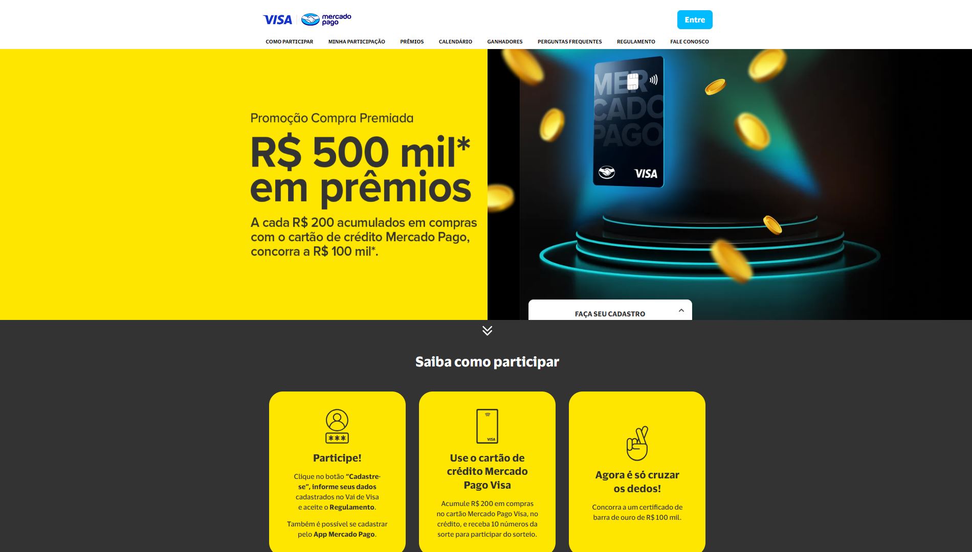 Promoção Compra Premiada: Mercado Pago e Visa [Encerrada]