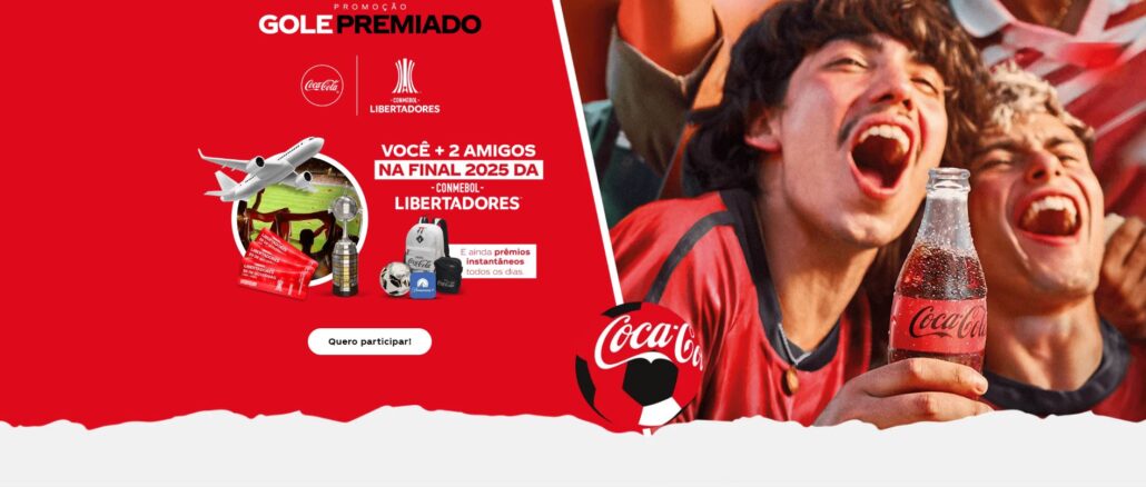 Promoção Gole Premiado Coca-Cola Promoção Gole Premiado Coca-Cola: Concorra viagem pra assistir a final da Libertadores