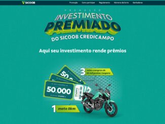 Promoção Investimento Premiado Sicoob Credicampo: Concorra moto 0km e vale-compras