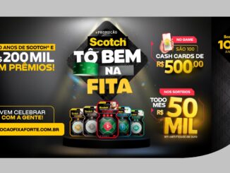 Promoção Scotch 3M Tô Bem na Fita: Concorra 50 mil reais todo mês