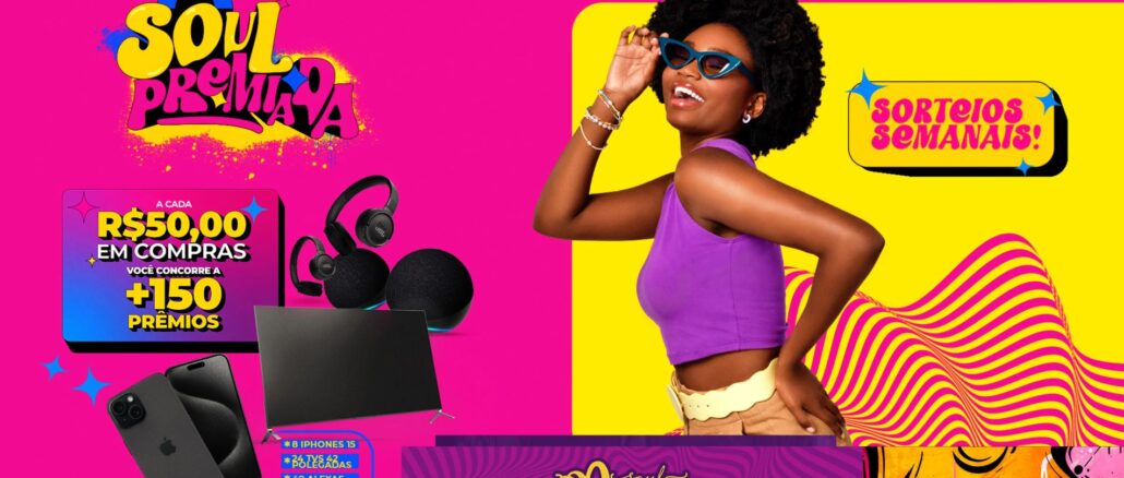 Promoção Soul Premiada Promoção Soul Premiada: Concorra iPhone, vales, alexas e fones de ouvido