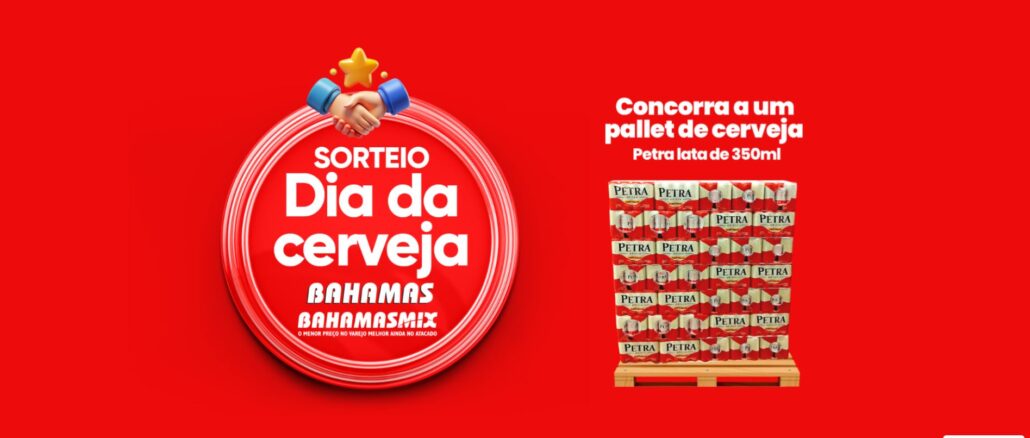 Sorteio Dia da Cerveja Bahamas 2025 Sorteio Dia da Cerveja Bahamas 2025: Concorra um pallet de Petra