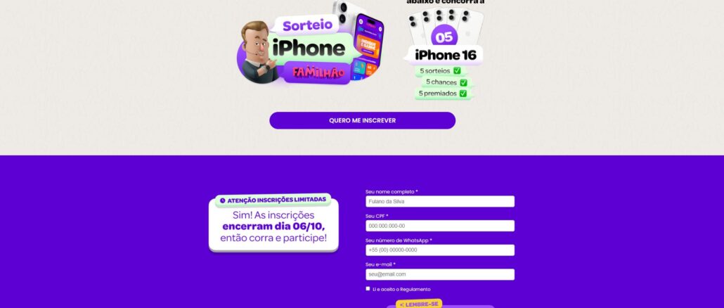 Sorteio iPhone Comunidade Familhão Sorteio iPhone Comunidade Familhão: Concorra grátis a 5 iPhones