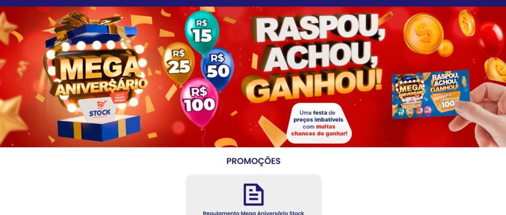 Mega Aniversário Stock Atacadista 2025 no Paraná e Araçatuba: Concorra mais de 200 mil reais na premiação