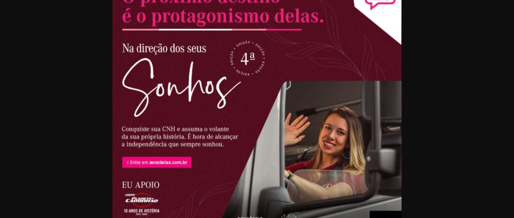 Movimento A Voz Delas - Na Direção dos Seus Sonhos Mercedes-Benz: Concorra CNH Grátis!
