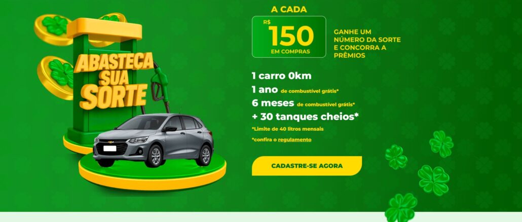 Promoção Abasteça sua Sorte Rede Guapo: Concorra carro e combustível grátis