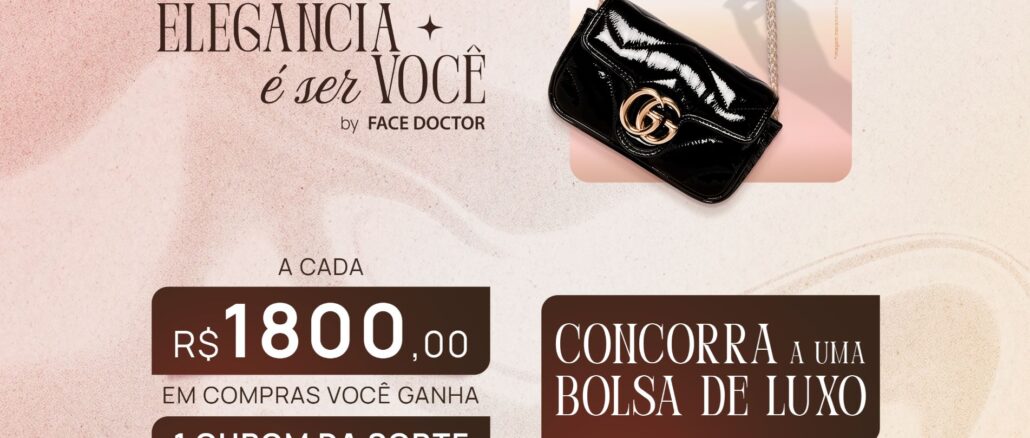 Promoção Bolsa de Luxo Face Doctor: Concorra Bolsa Gucci GG Marmont Super Mini preta