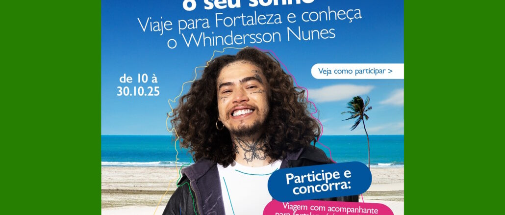 Promoção Vai Voando com Whindersson Nunes: Concorra viagem e ingressos pro show do Wind + encontro VIP com ele