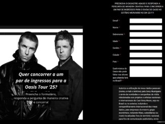 PROMOÇÃO VOCÊ E UM AMIGO NO OASIS TOUR 25 NO MORUMBIS: Concorra ingressos grátis pro show da banda britânica!