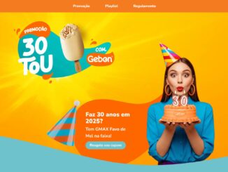 Promoção 30tou Gebon: Mais de 4 mil picolés na faixa pra quem faz 30 anos, assim como a Gebon