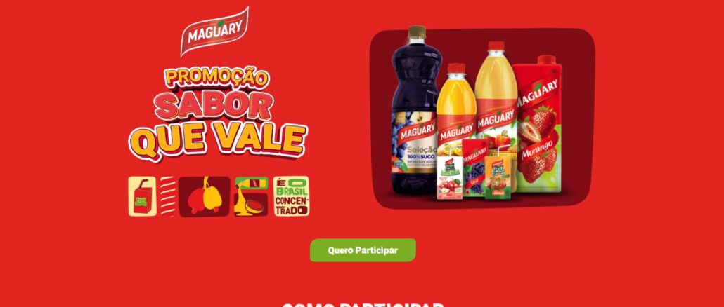 Promoção Sabor que Vale Maguary: Concorra 110 mil reais na premiação total