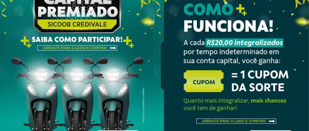 Capital Premiado Sicoob Credivale: Concorra mais de 100 mil reais me prêmios