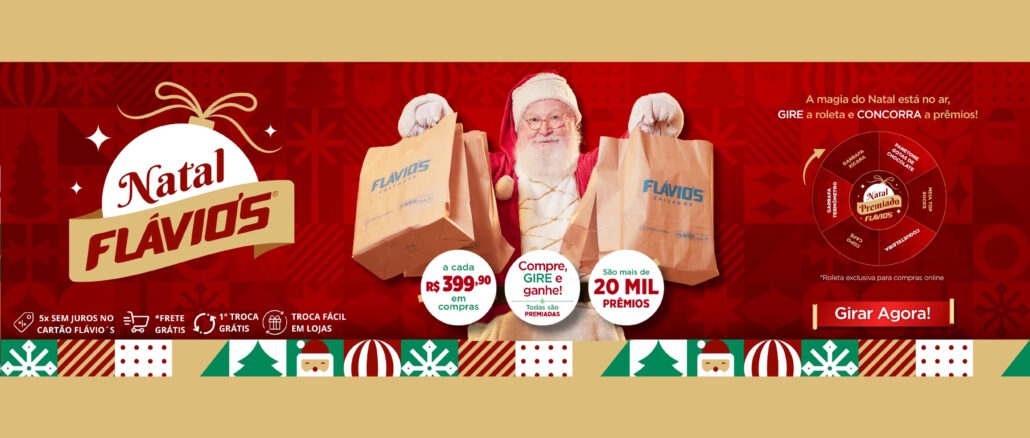 Natal Premiado Flavio's 2025: Concorra a 150 mil reais na premiação geral total