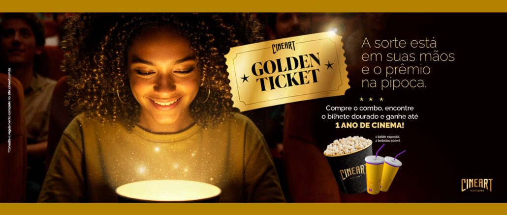 Promoção Virada Golden Ticket Cineart: Concorra 30 mil reais na premiação