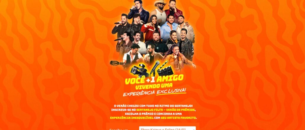 SERTANEJO FILTR – VERÃO DE PRÊMIOS – SHOW VILA COUNTRY SP - KAIQUE & FELIPE: Concorra ingressos