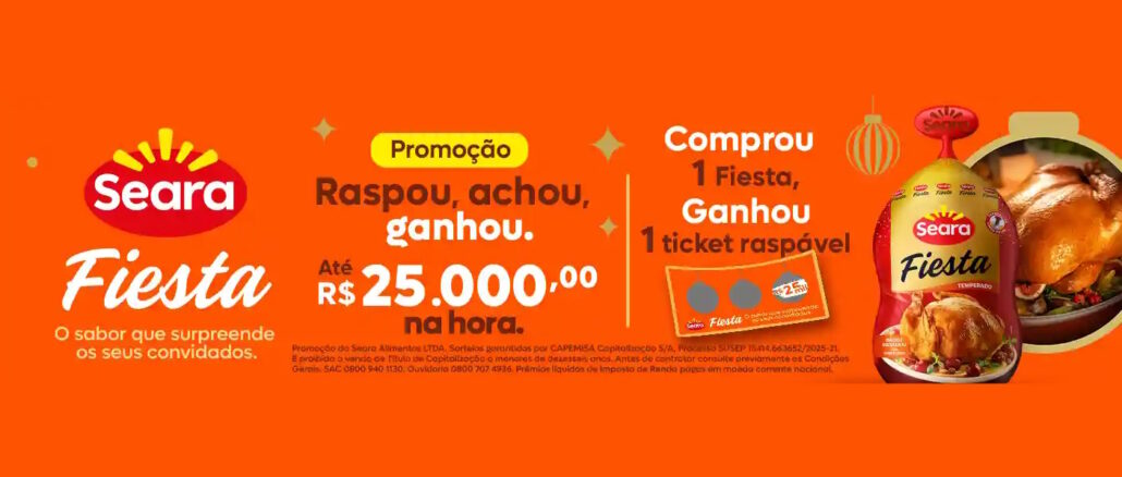 Seara Fiesta Raspou Achou Ganhou