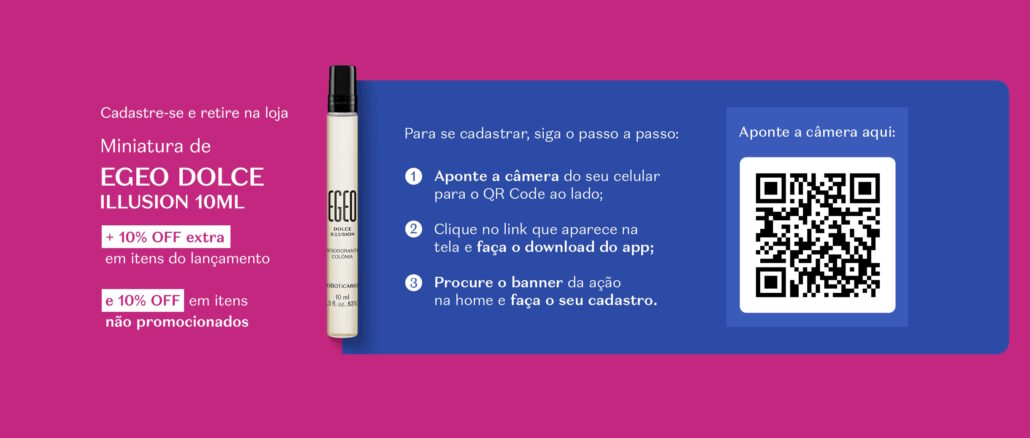 AMOSTRA EGEO DOLCE ILLUSION BOTICARIO: 1 milhão de amostras grátis!