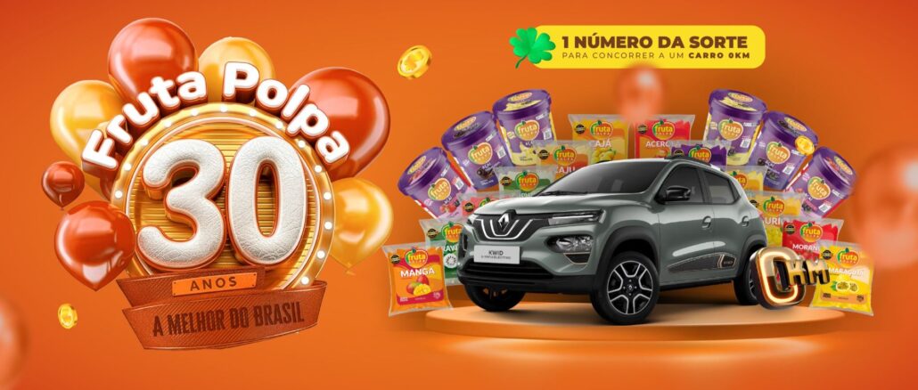 Cadastrar Fruta Polpa 30 anos: Concorra carro 0km