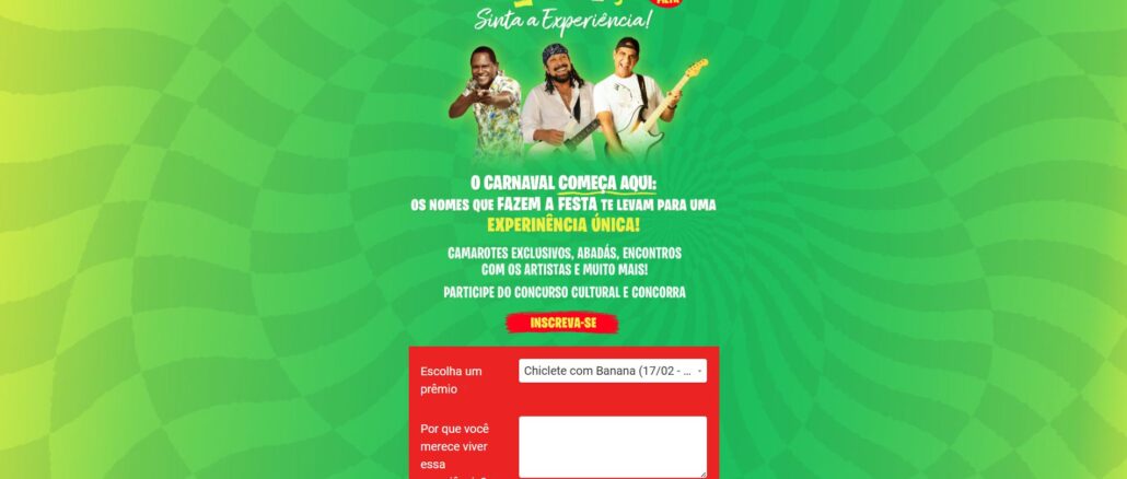 Carnaval Filtr Sony – Sinta a Experiência com Chiclete com Banana e Bell Marques Carnaval Filtr Sony – Sinta a Experiência com Chiclete com Banana e Bell Marques: Participe e concorra camarote e abadás